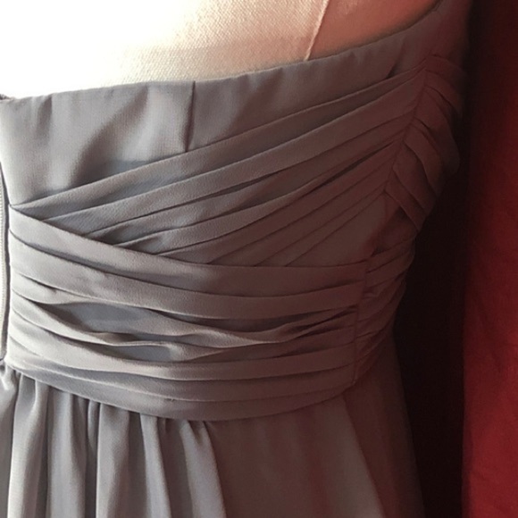 David's Bridal Elegant Gray Strapless Dress - Picture 6 of 11